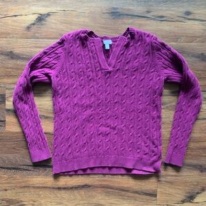 Charter Club Large cable knit v-neck sweater